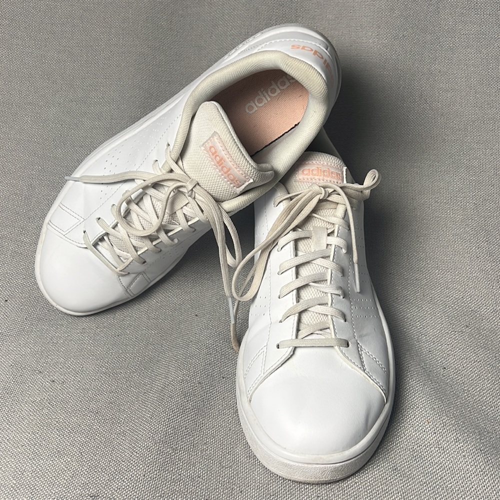adidas White and Pink Women's Sneakers